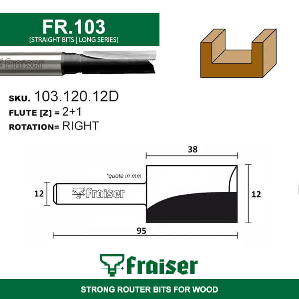 Fraser 8mm Schaft Extra Lang