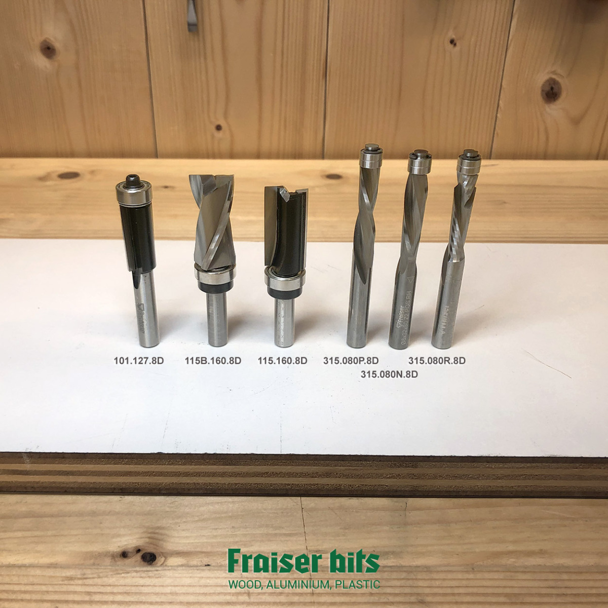 Bündigfräser Set 6.35mm Schaft - Profi Fräser Mit Anlaufring Für Holz