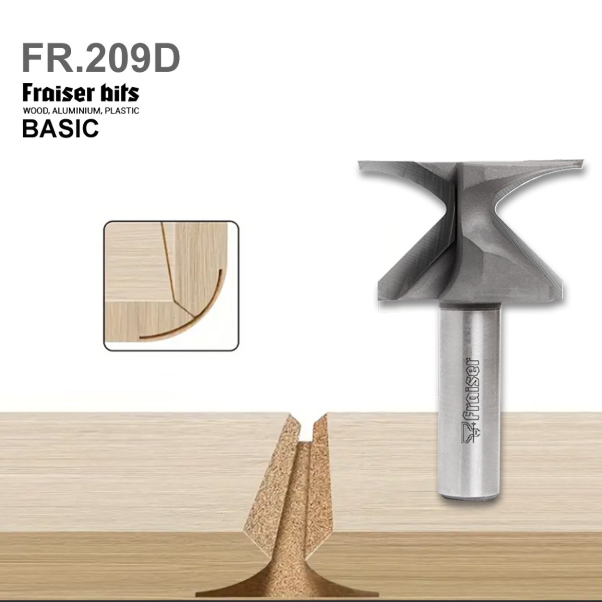 Router bit for bending coated panels - Fraiser