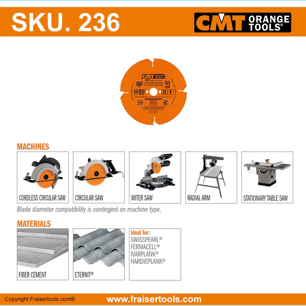 Lame de scie circulaire pour fibrociment et plaques de plâtre