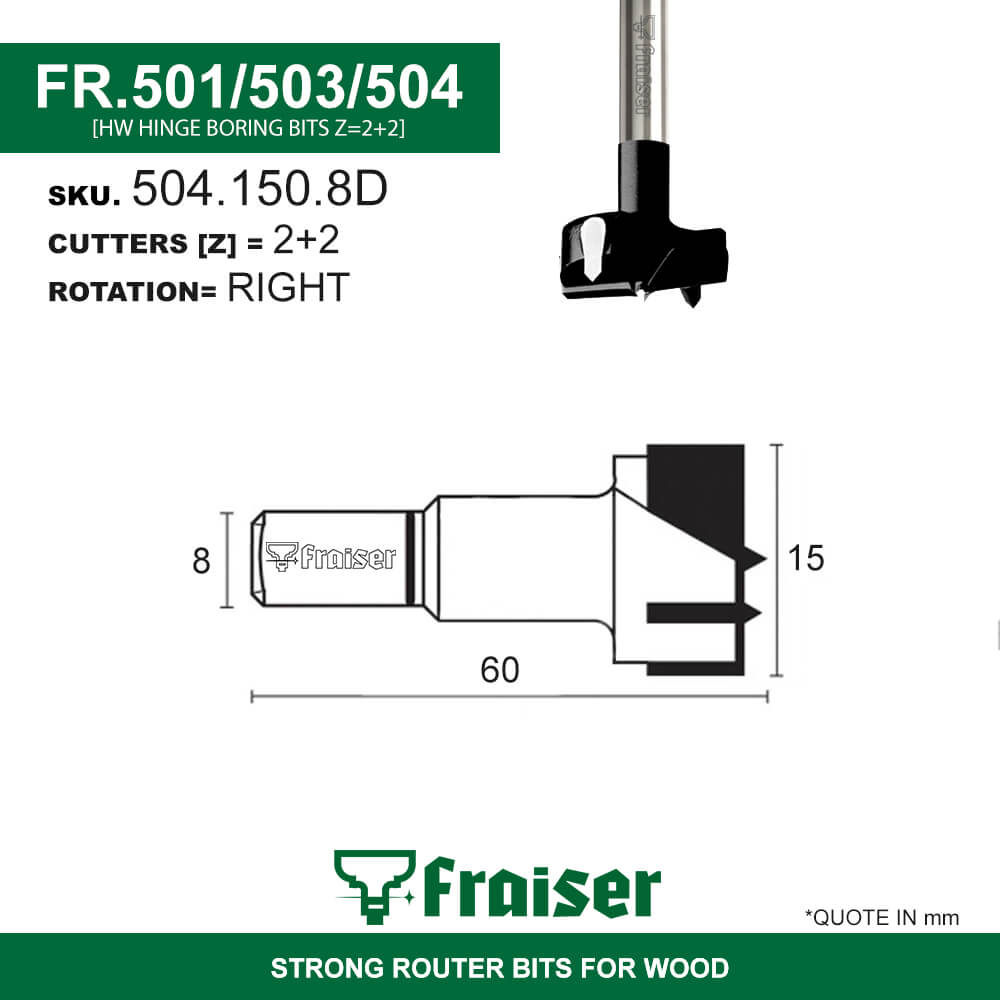 Punta Per Fresa Scanalatura In Carburo, Codolo 1/4', Altezza Taglio 2mm, Profondità 12mm, 4 Scanalature, Per Legno E MDF
