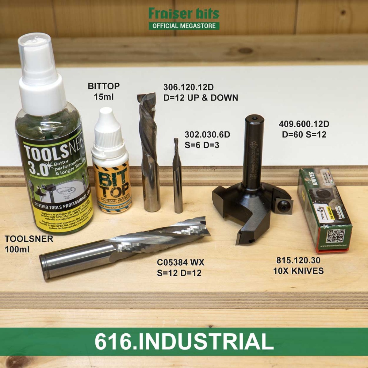 Nesting carbide cutter kit - Fraiser