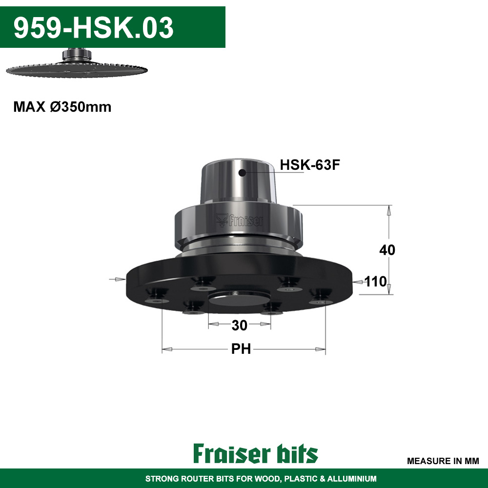 HSK Chuck for Grooving Blade - Fraiser