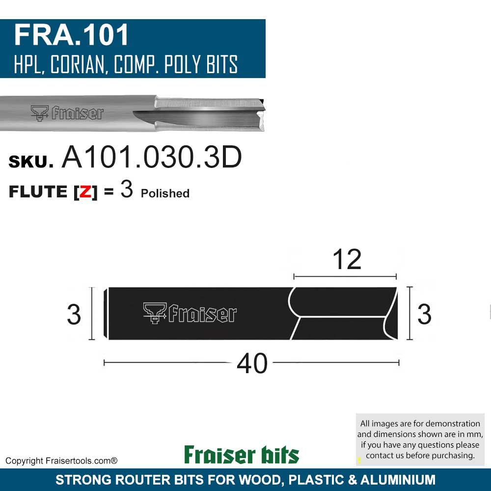 Corian and HPL router bit - Fraiser