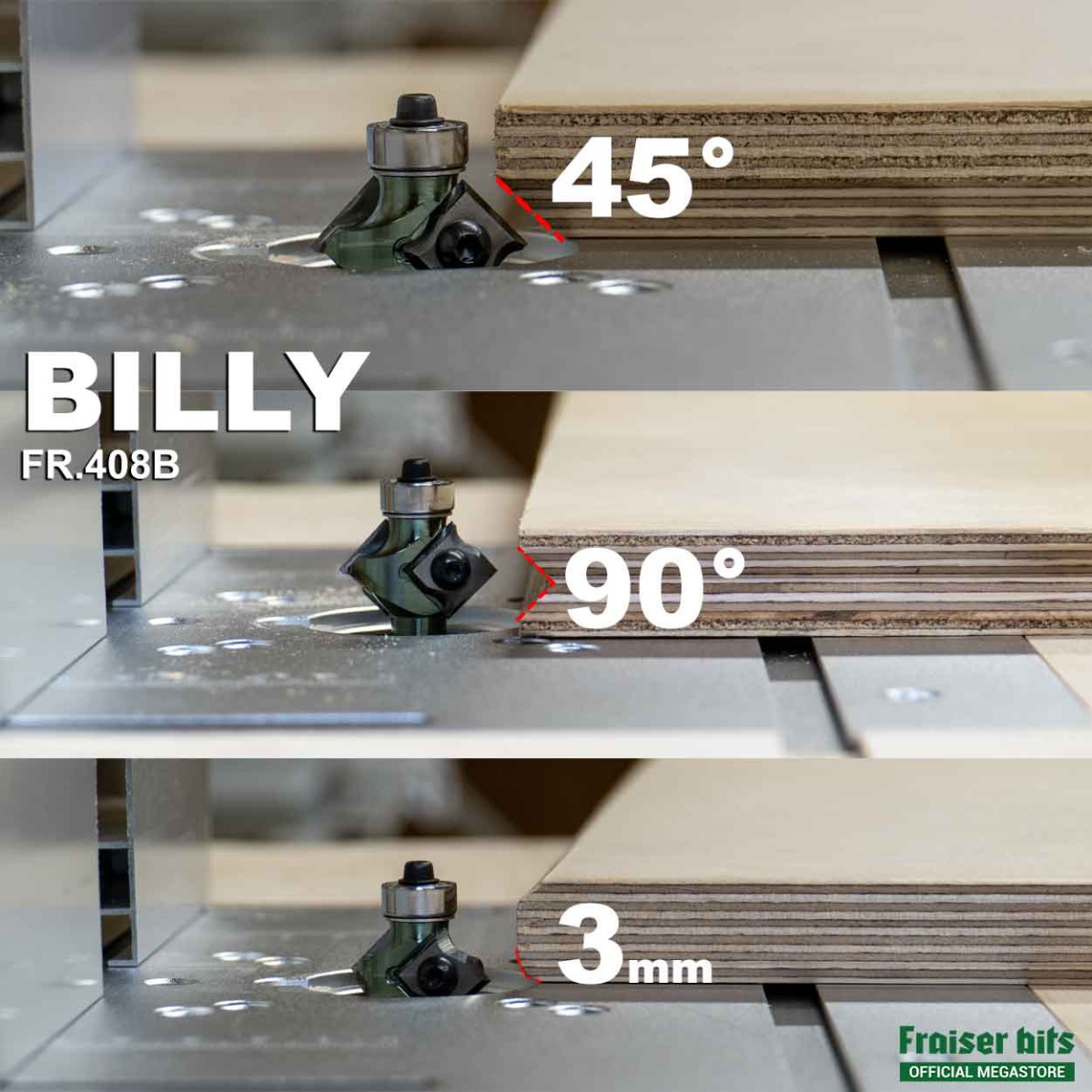 Insert router bit kit - BASE - Fraiser