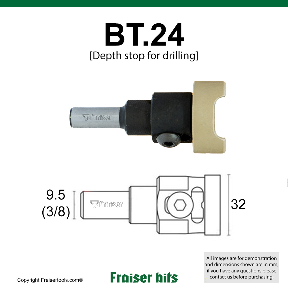 ENT 45940 Depth Stop - Aluminium Drill Bit For Wood Drill 3-5.5 Mm, Made Of Black Coated Aluminium - View #9
