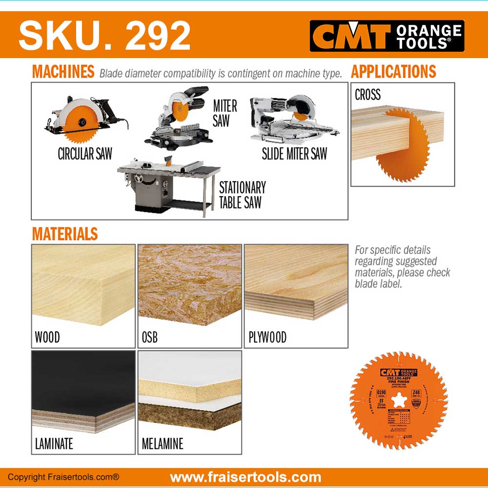 CMT ORANGE TOOLS Kreissägeblatt 125x2,4x20 Mm – Wechselzahn, 36 Zähne, Für Handkreissägen