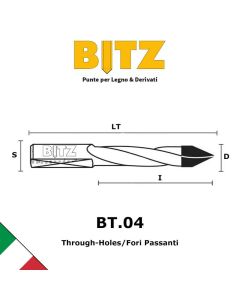 Dowel Drills Bits 4 FLUTE | BITZ
