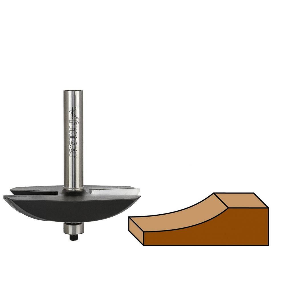 TMISHION Edge Trimmer Router Bit Fraise à bois 4 dents Coupe-bordure