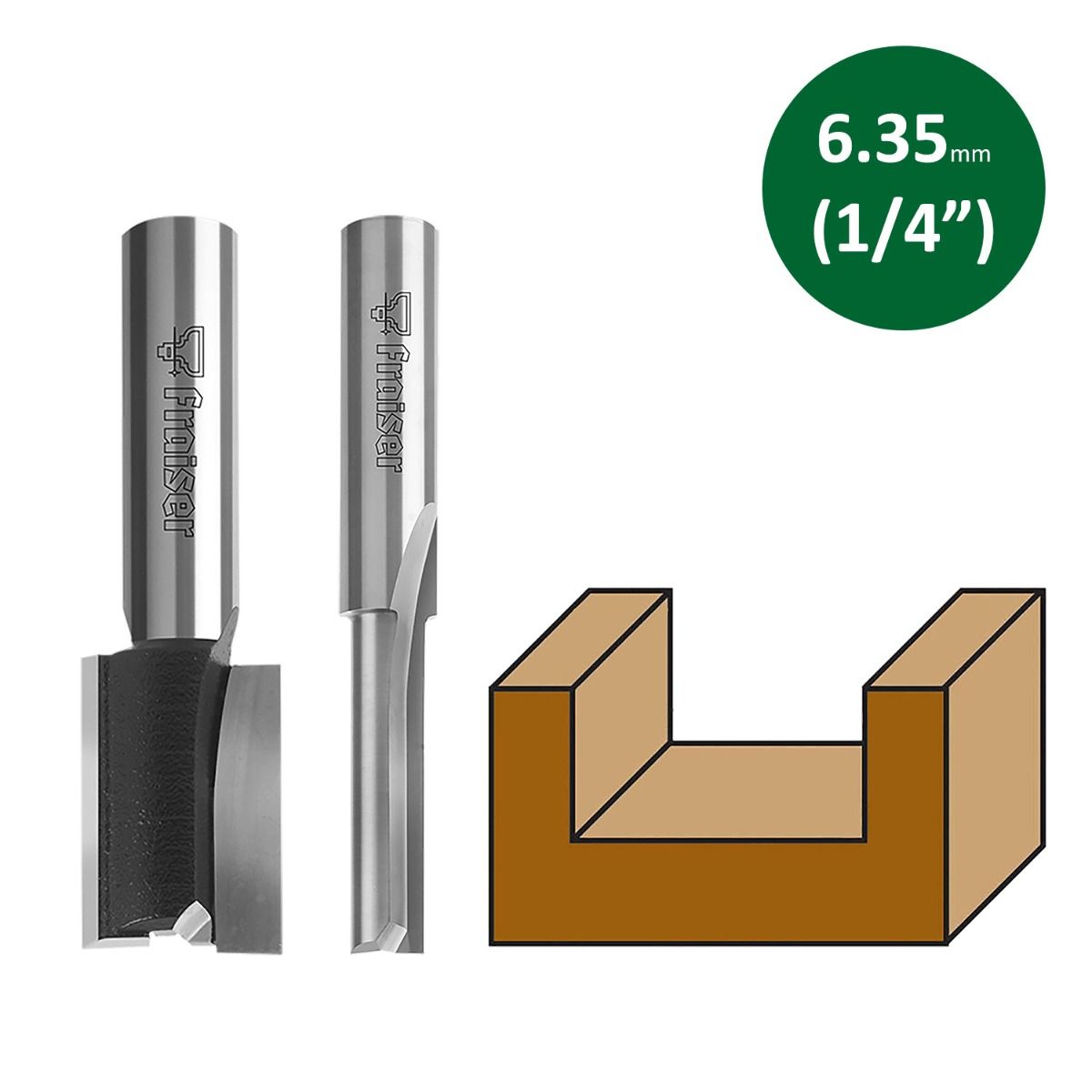 Straight Router Bit Z=2 HM - 1/4