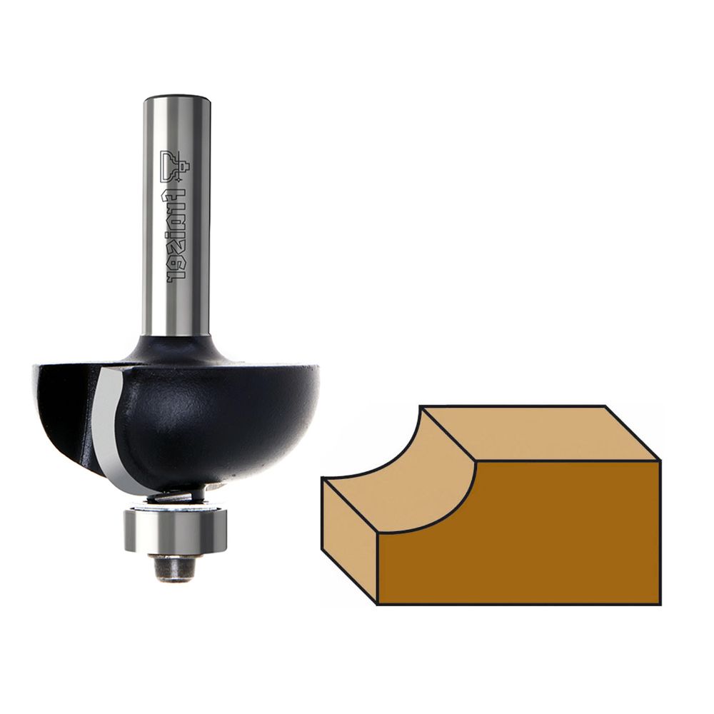 CNC QUALITÄT Fresa a raggio VHM - Raggio 1 a 6 mm - Fresa a coda con diametro da 2 a 12 mm con raggio pieno - Fresa a raggio in metallo