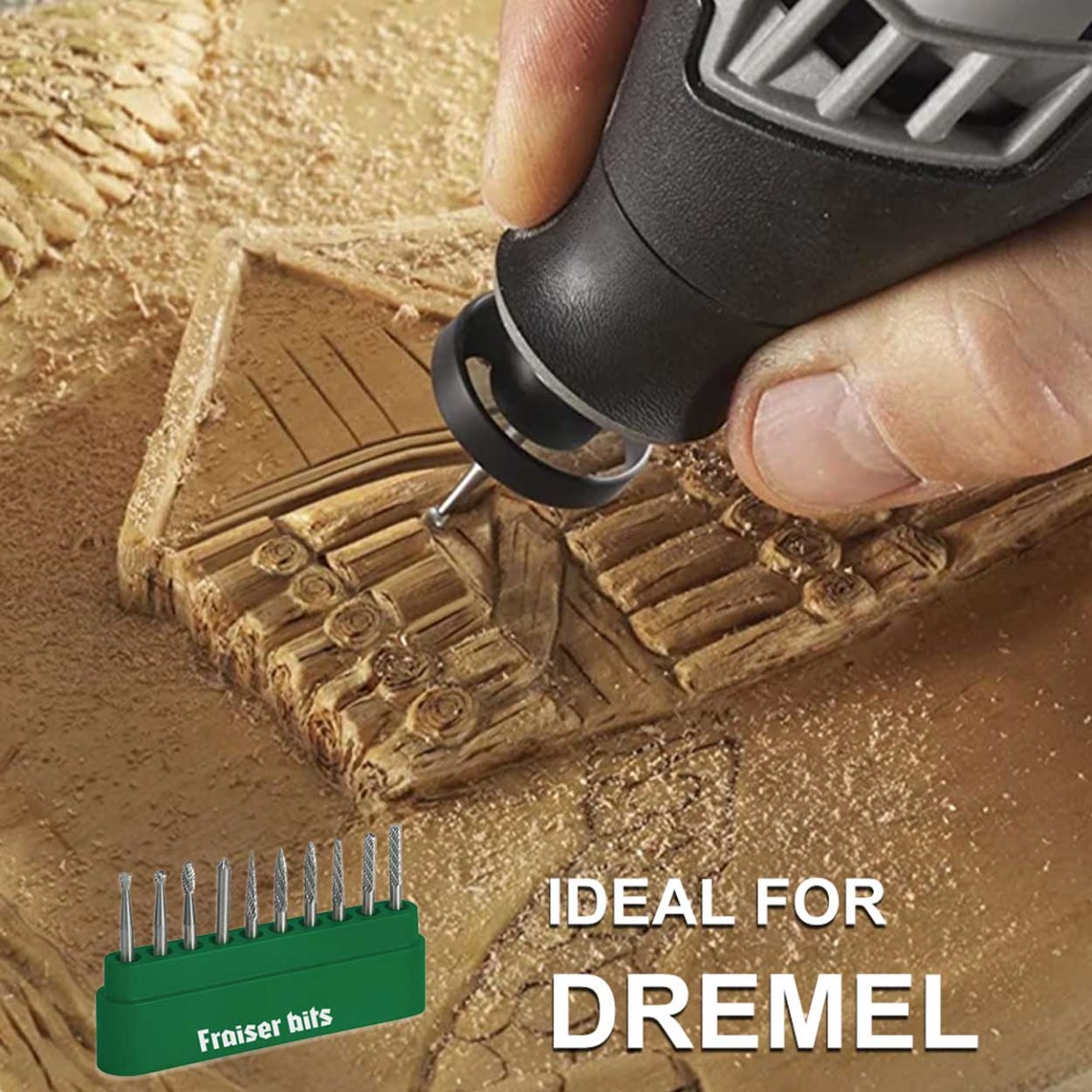 Fraisoir - WOLFCRAFT - 6 Pans - 12mm - Outil De Précision - Idéal Pour Le Travail Du Bois - Bricolage