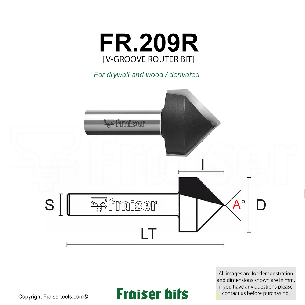 Drywall Routing Bit Drywall router bit 90 and 45 degree - Fraiser
