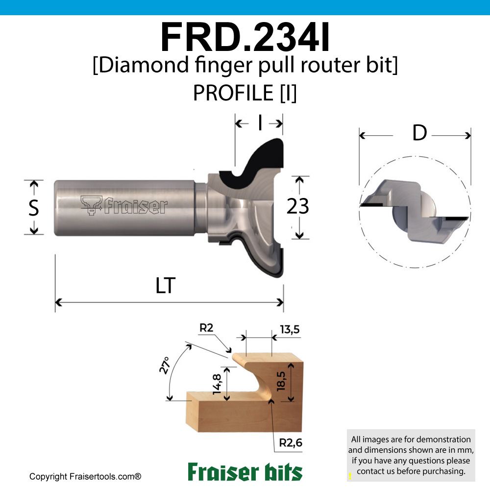 Diamond finger pull router bit [I] - Fraiser