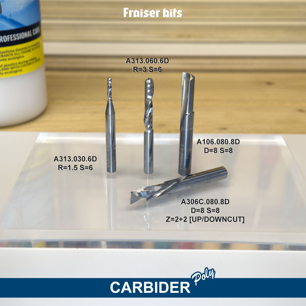Fraise Défonceuse SpeTool 8mm - Carbure HRC55 - Coupe Hélicoïdale Professionnelle Pour Bois