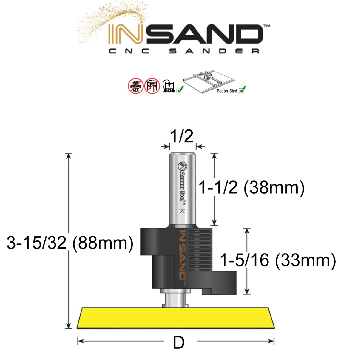 Szlifierka oscylacyjna In Sand - Amana Tools - Fraiser