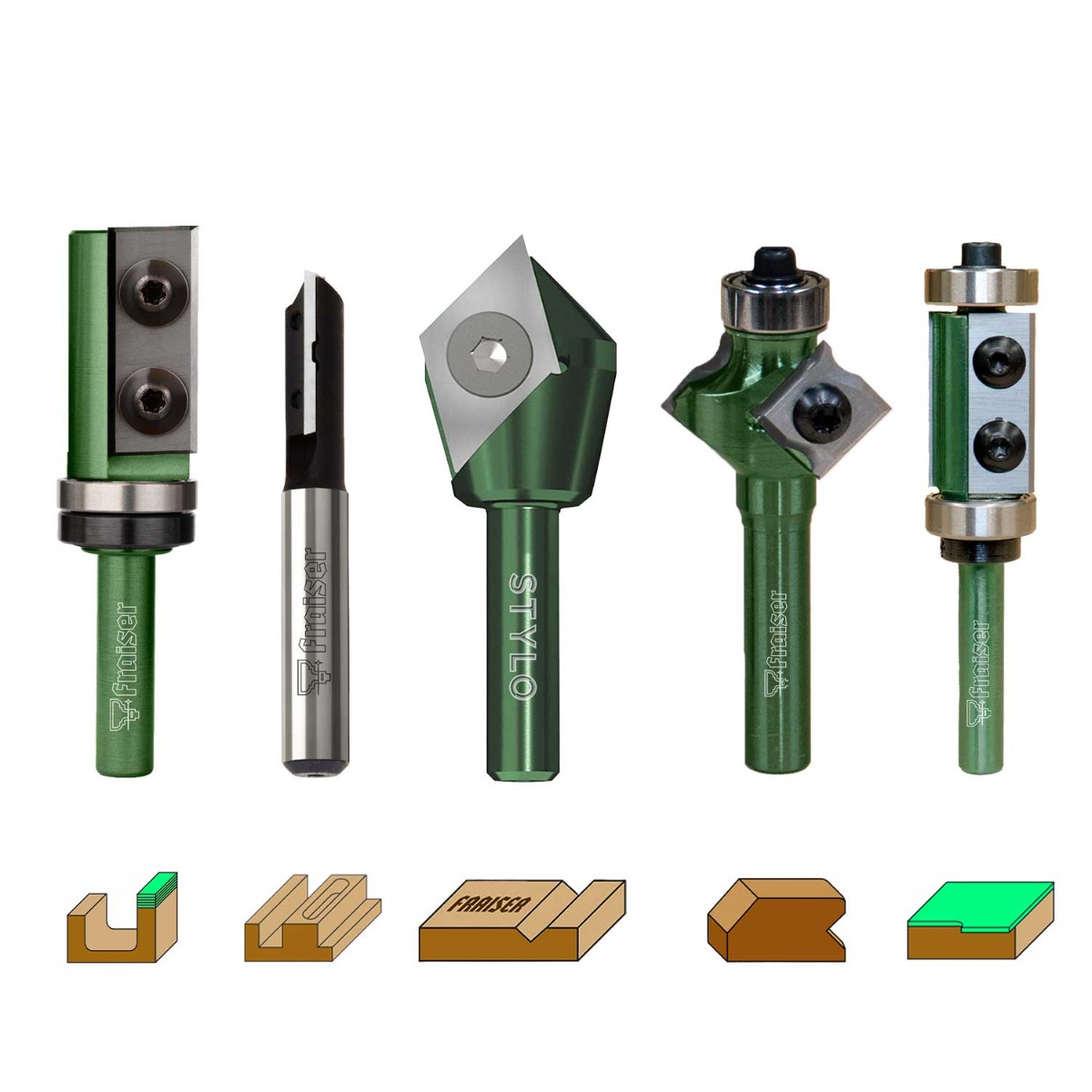 Insert router bit kit - PRO - Fraiser