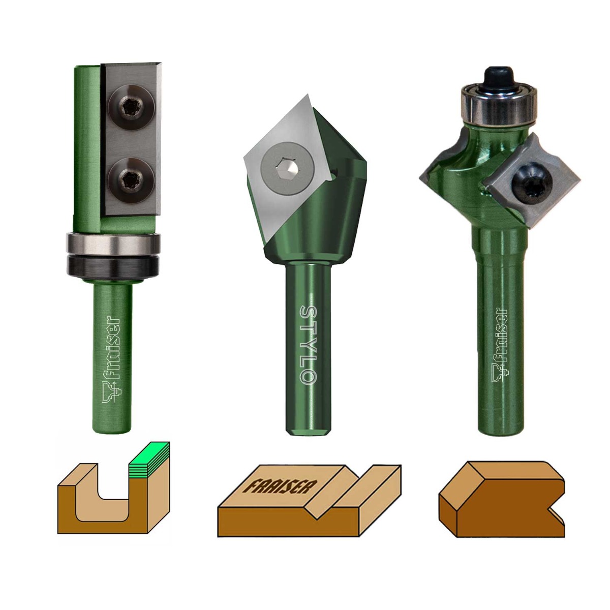 Insert router bit kit - BASE - Fraiser