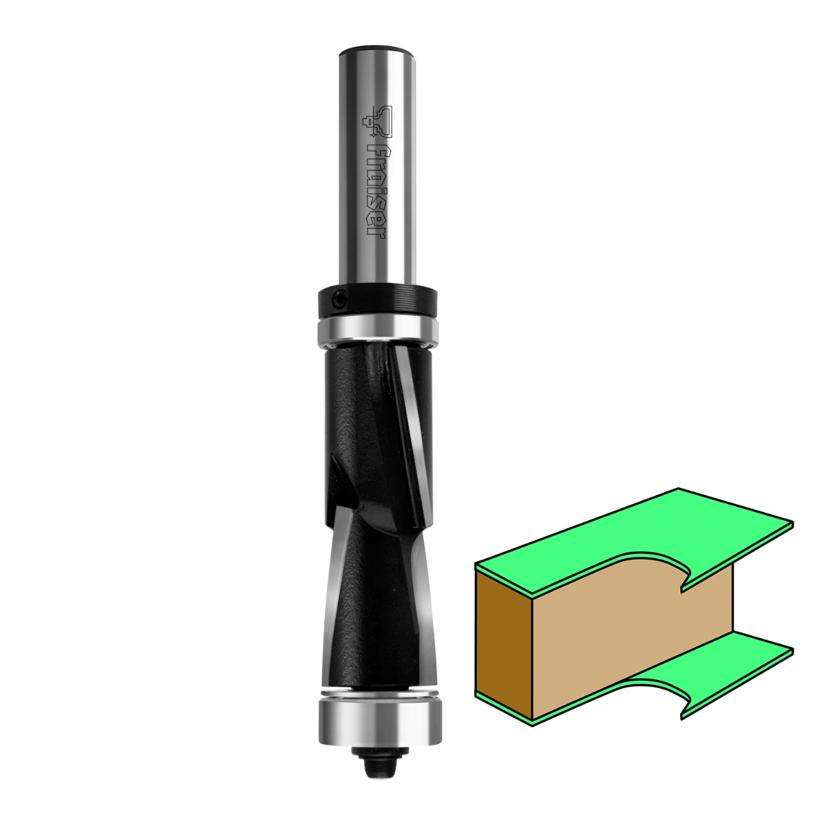 Sinoprotools Fresa elicoidale da 8 mm, codolo Upcut, fresa VHM, lunghezza di taglio 25,4 mm, fresa a filo per bordi in legno o per copiare