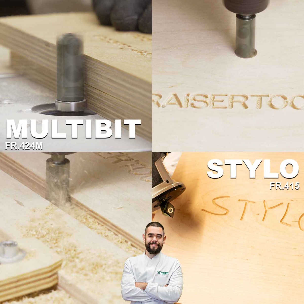 Insert router bit kit - BASE - Fraiser