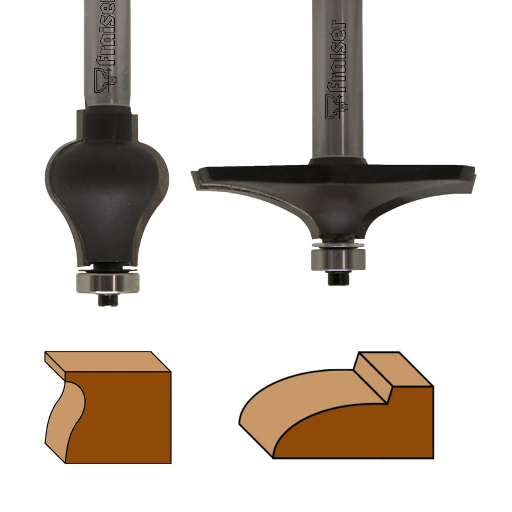 Table edge and hand rail router bits - Fraiser