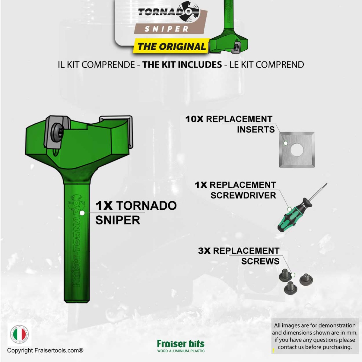 Fresa Per Spianare Legno SpeTool - Diametro Taglio 25mm, Gambo 8mm, Con 2 Inserti In Carburo - Foto 7