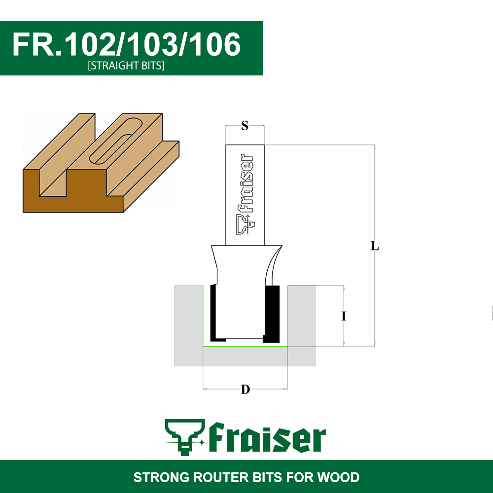 Fraser 8mm Schaft Extra Lang